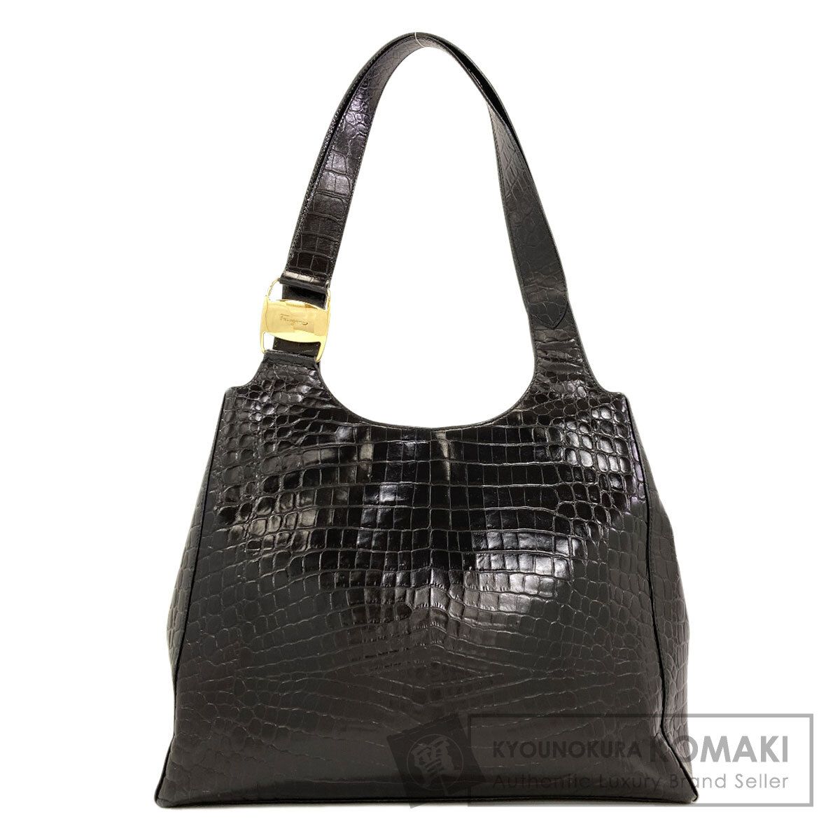 Salvatore Ferragamo サルヴァトーレフェラガモ 型押し トートバッグ レザー レディース [中古]