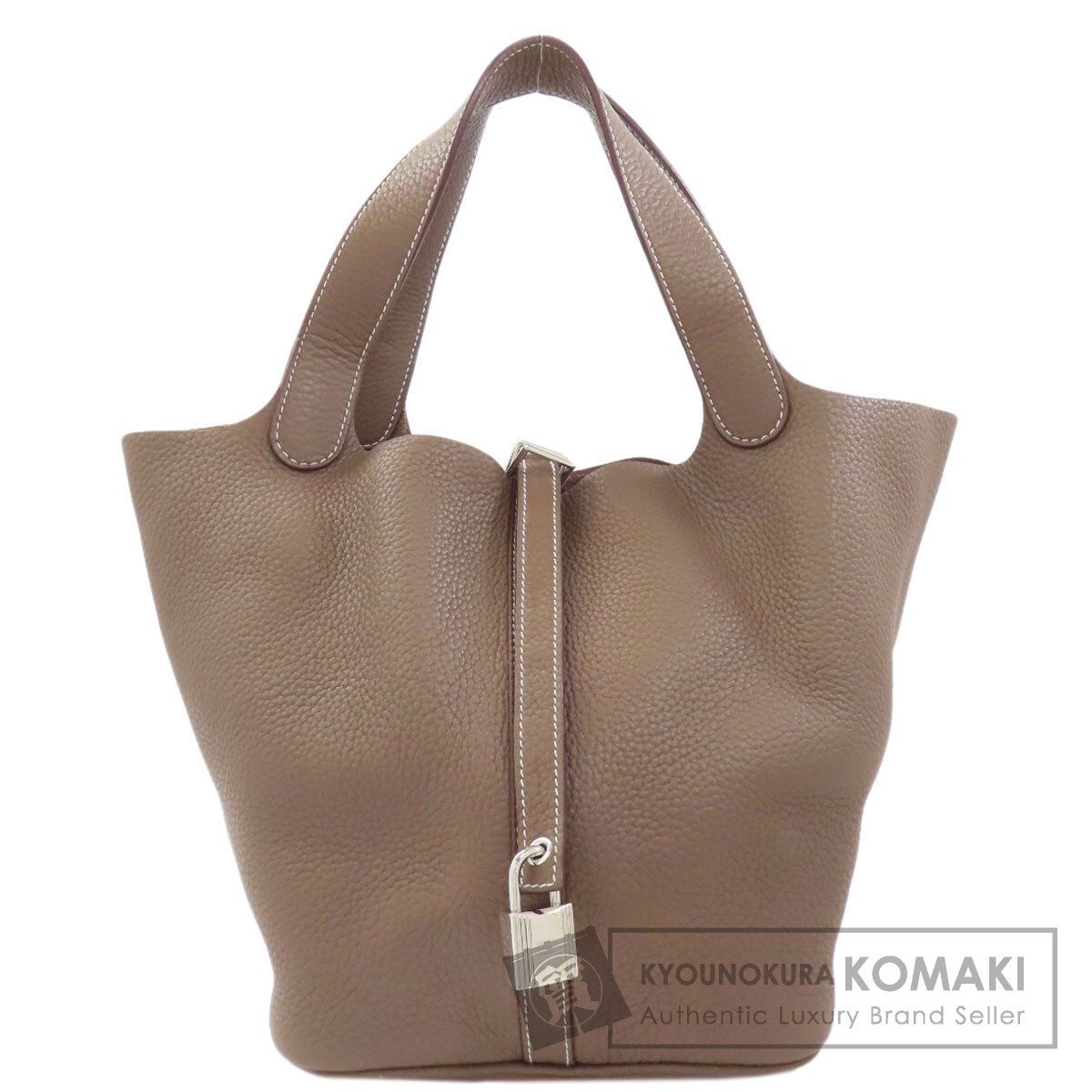 HERMES エルメス ピコタンロックMM エトープ シルバー金具 ハンドバッグ トリヨン レディース [中古]