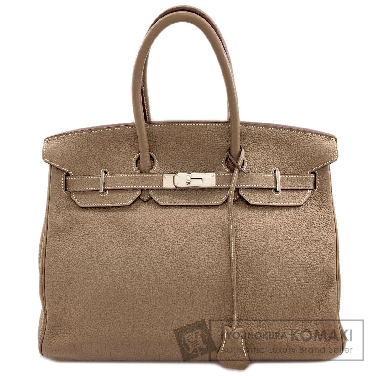 HERMES エルメス バーキン35 エトープ シルバー金具 ハンドバッグ トゴ レディース [中古]