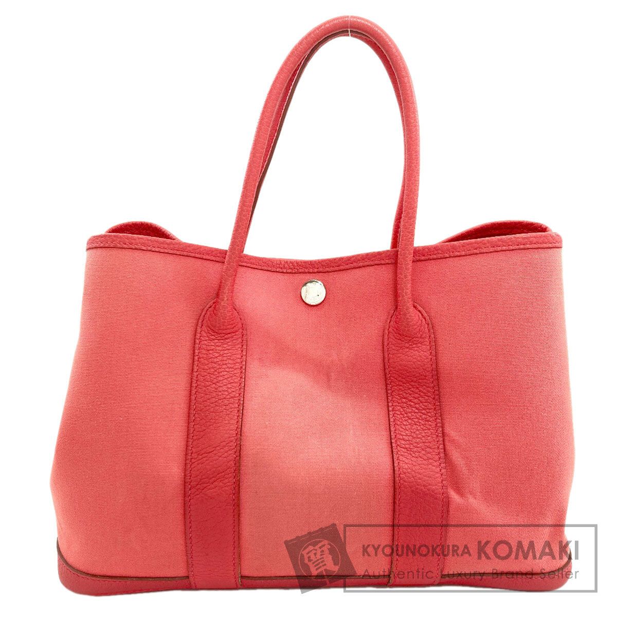 HERMES エルメス ガーデンパーティTPM シルバー ハンドバッグ トワルオフィシェ レディース [中古]
