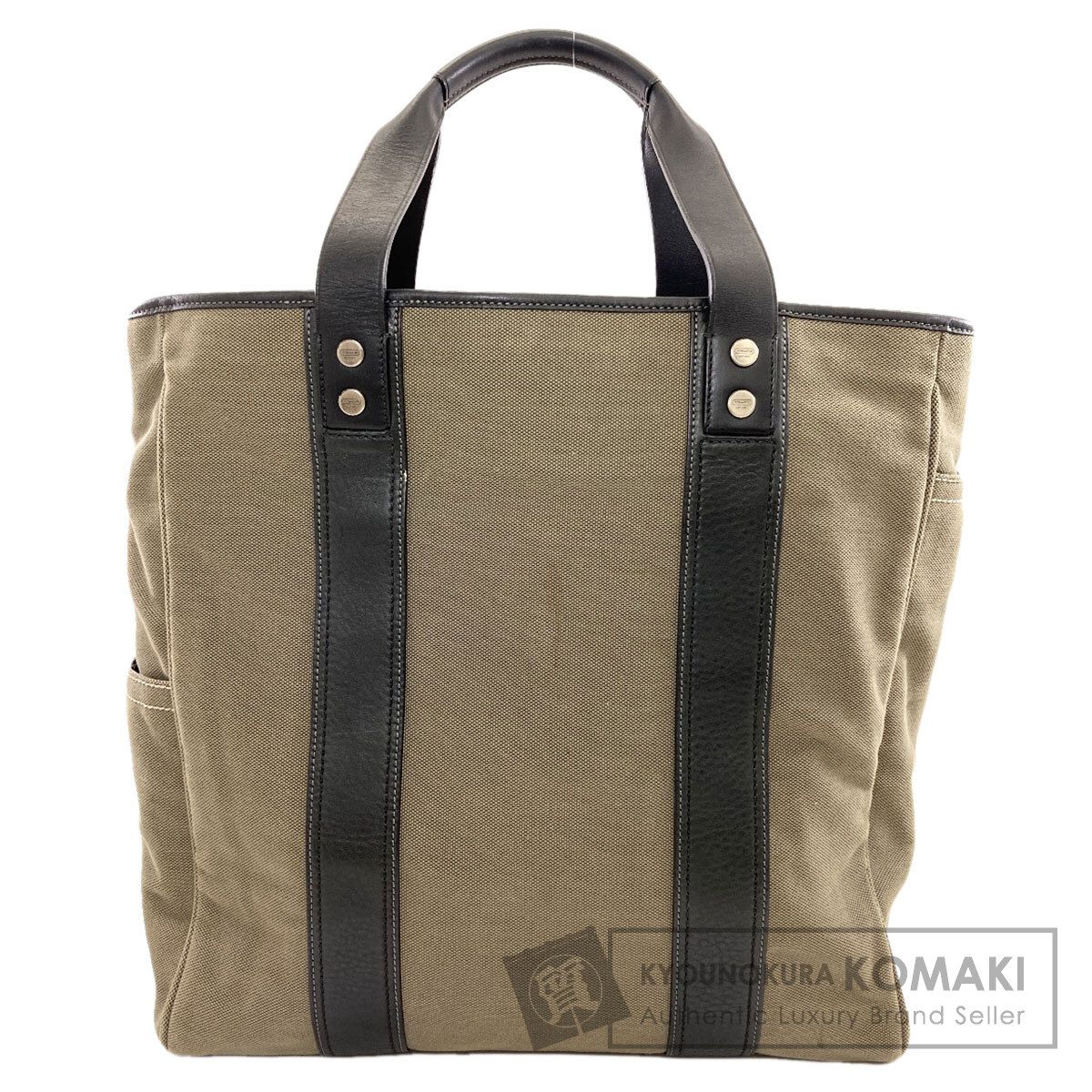 COACH コーチ 5723 シンプルデザイン ハンドバッグ キャンバス レザー レディース [中古]