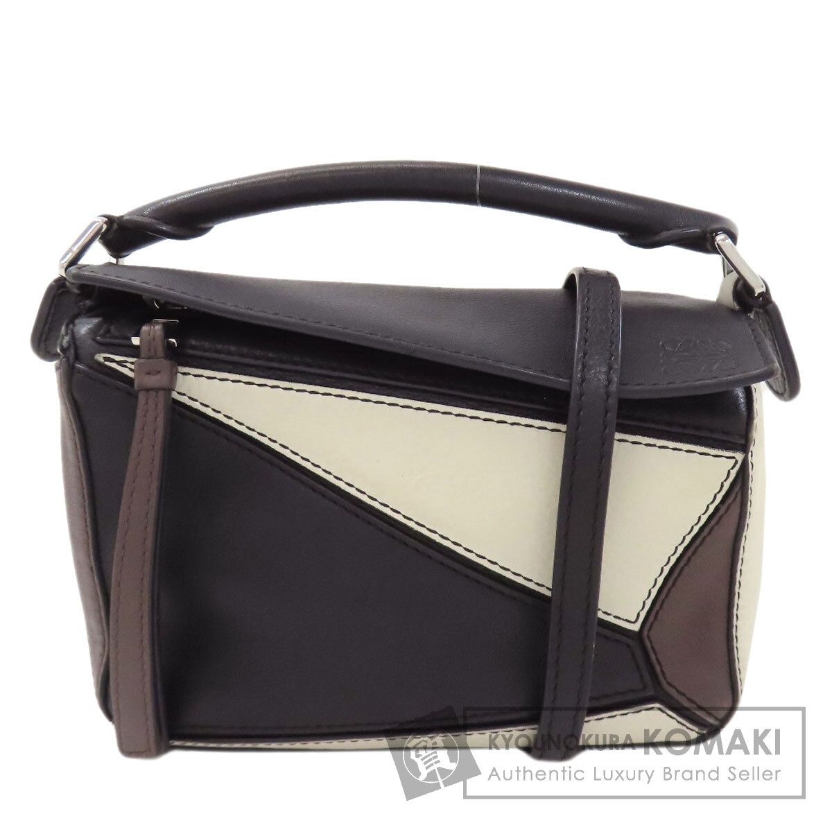 LOEWE ロエベ パズルバッグ ミニ 2WAY ハンドバッグ カーフ レディース [中古]