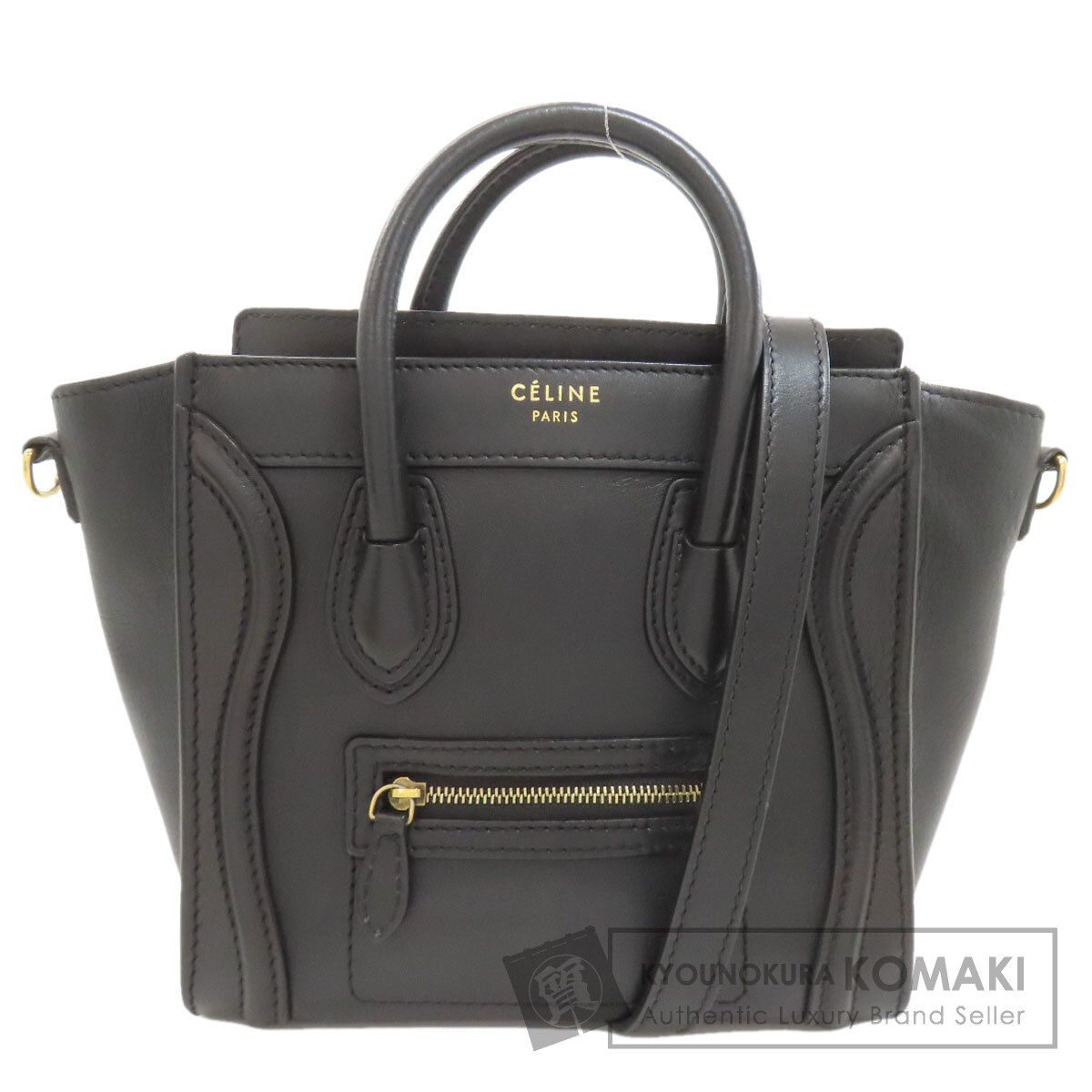 CELINE セリーヌ ラゲージナノ 2WAY ハンドバッグ カーフ レディース [中古]