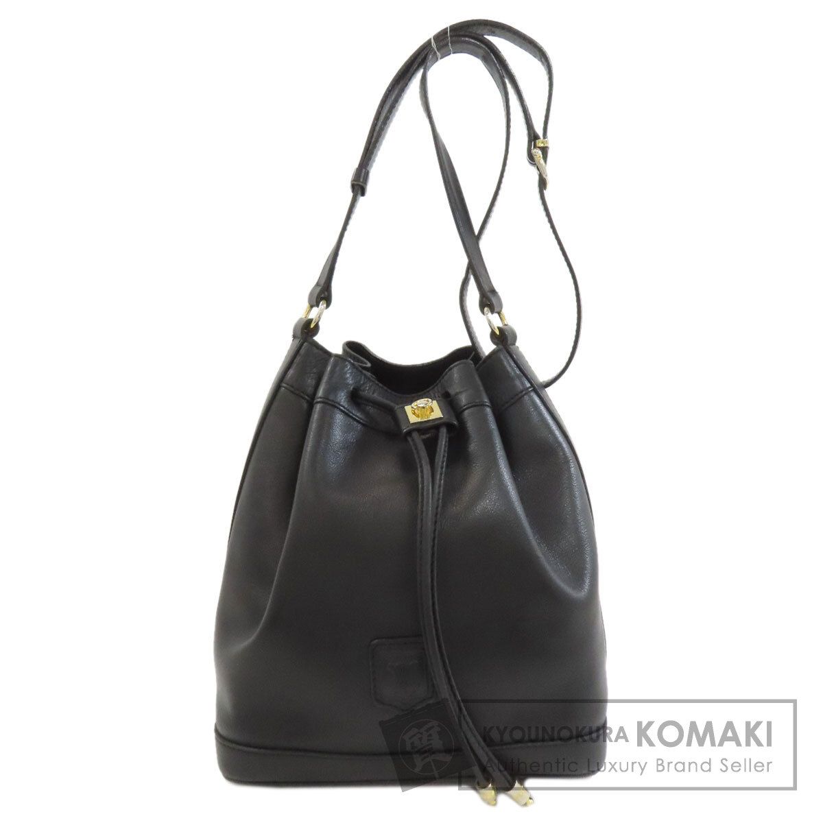 CELINE セリーヌ 巾着 ショルダーバッグ レザー レディース [中古]