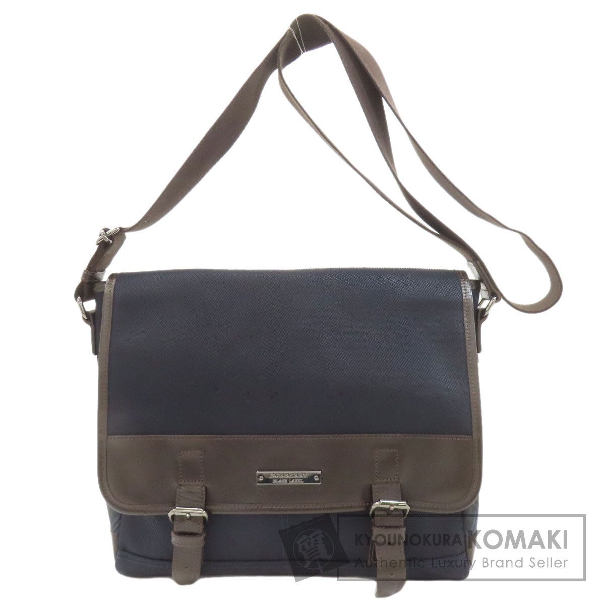 BURBERRY バーバリー ブラックレーベル ショルダーバッグ ナイロンキャンバス レザー レディース [中古]