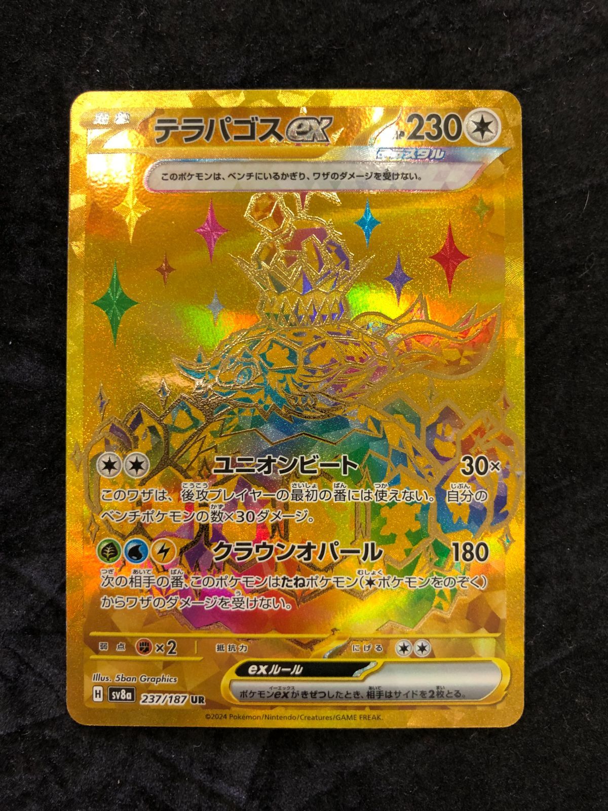 ポケモンカード テラパゴスex UR sv8a 237/187 テラスタルフェスex