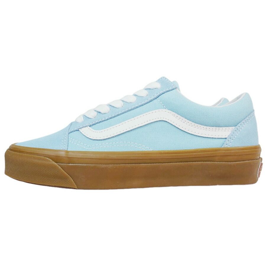 VANS スニーカーVANS ヴァンズ バンズLX OLD SKOOL LX【箱あり】オールドスクールGUM CRYSTAL BLUE ガムソール クリスタルブルー水色 ジャスストライプ 白 ホワイト スケートボード メンズ スニーカー 靴 ローカット