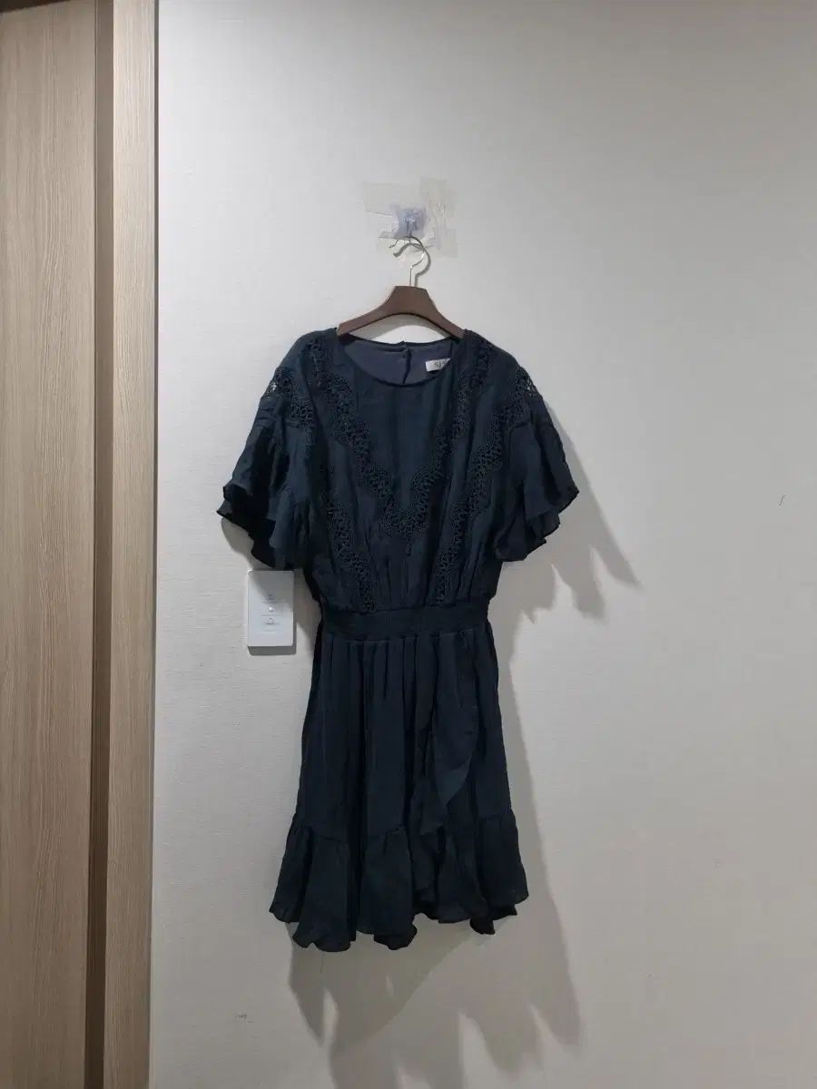 SJSJ ネイビー レイ ワンピース