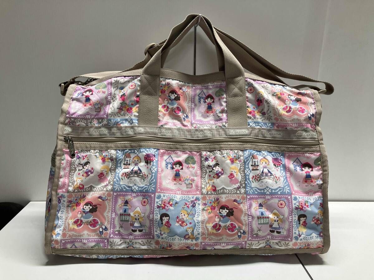 LeSportsac レスポートサック ボストンバッグ / ディズニーコラボ / イッツ・ア・スモールワールド /マルチカラー ショルダー付き