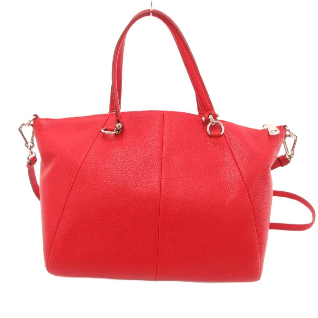 COACH レッド ビジネスバッグ　2way ショルダー コーチ COACH 2WAY ショルダーバッグ レザー 赤 レッド /JS - メルカリ