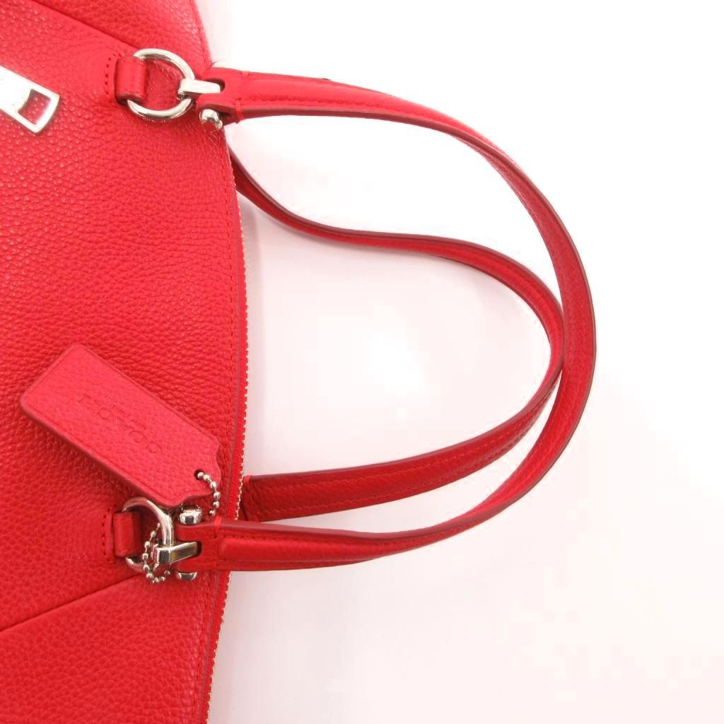 コーチ COACH 2WAY ショルダーバッグ レザー 赤 レッド /JS - メルカリ