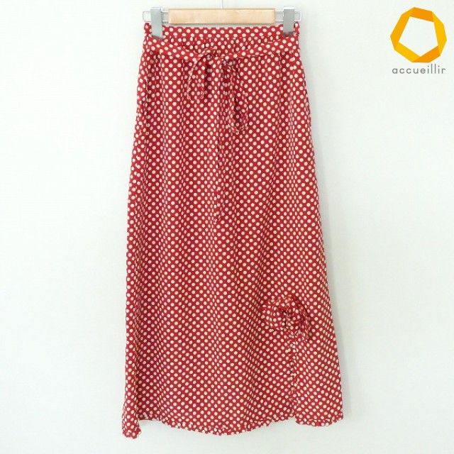 #a ピンクハウス PINKHOUSE スカート 赤 白 水玉 ドット リボン フリル フレア ロング レディース [1000854] k01 7,800円