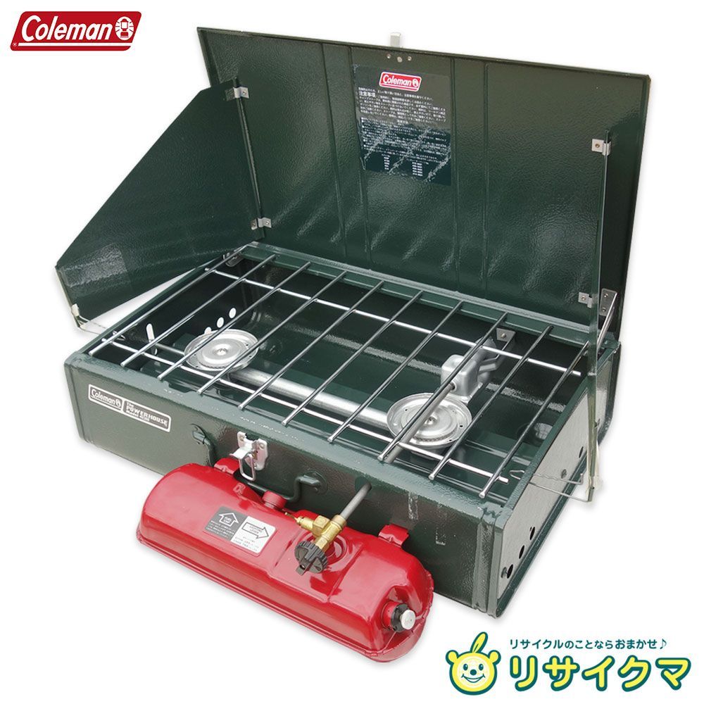 中古 Coleman ツーバーナーコンロ madeinusa 413H 中古】M▽コールマン coleman 413H パワーハウスツーバーナー コンロ