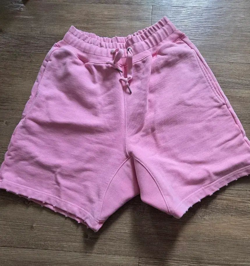 オールアイズダウン ピンク ウォッシュ ジャージ ハーフパンツ