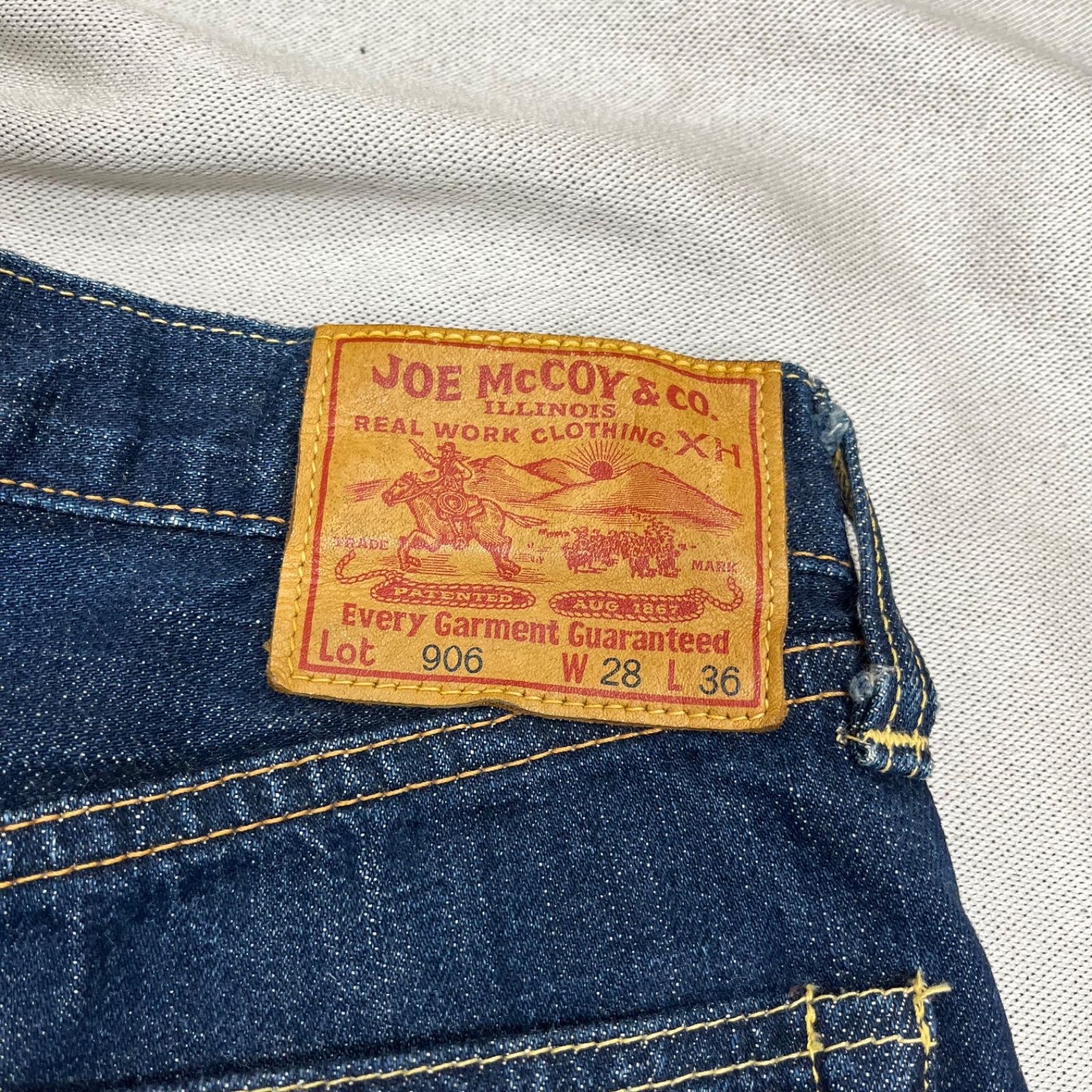 【美品】ジョーマッコイ　Lot.906 デニムショートパンツ　W36 完売品 JOE McCOY ジョーマッコイ LOT.906 日本製 ハーフパンツ ストレート