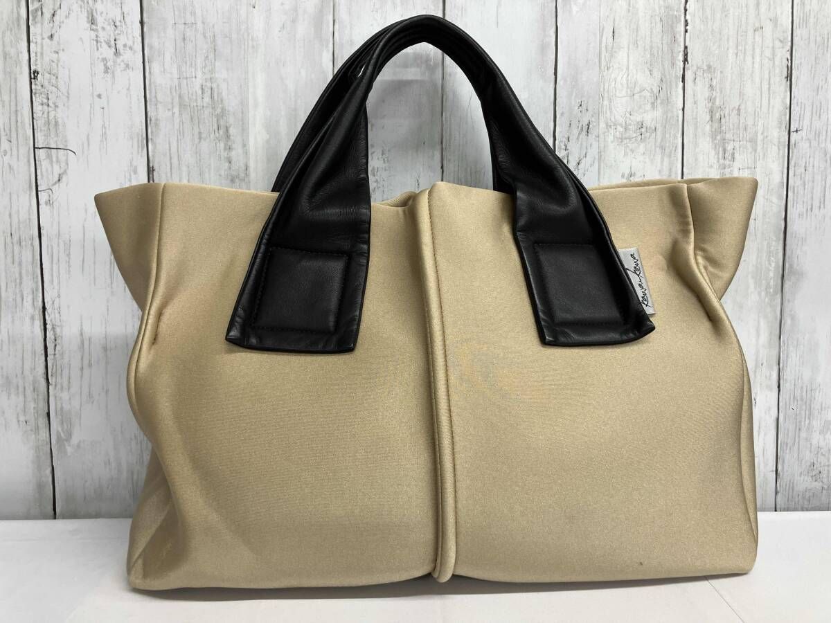 kawa-kawa WET トートバッグ カワカワ A4 ベージュ レザーハンドル