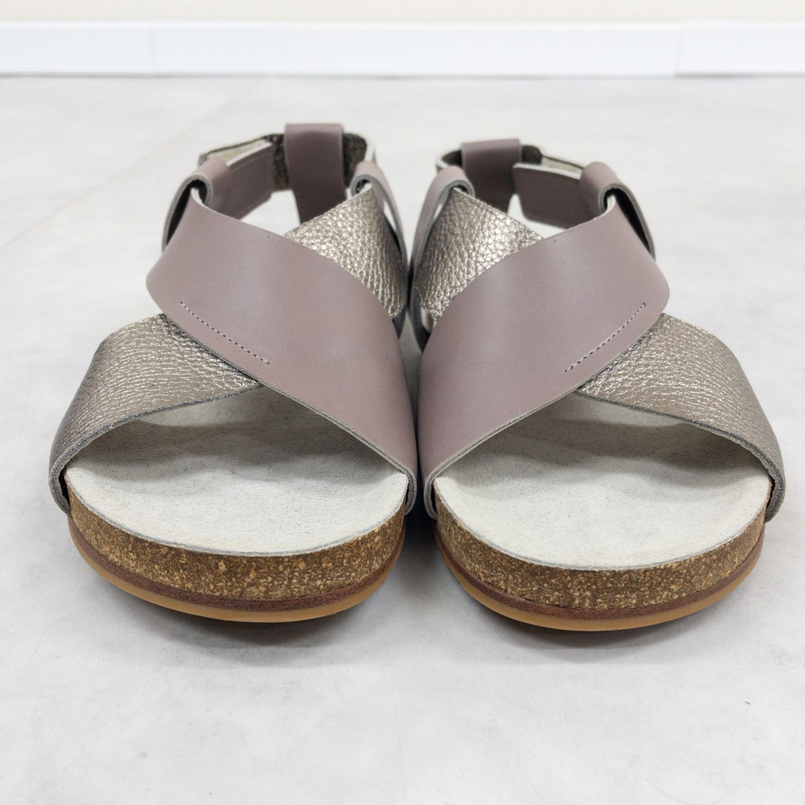 JIL SANDER ジルサンダー サンダル クロスストラップ レザー ブラウン 