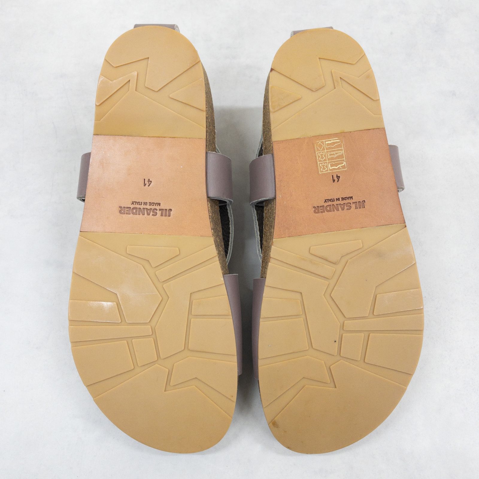 JIL SANDER ジルサンダー サンダル クロスストラップ レザー ブラウン 