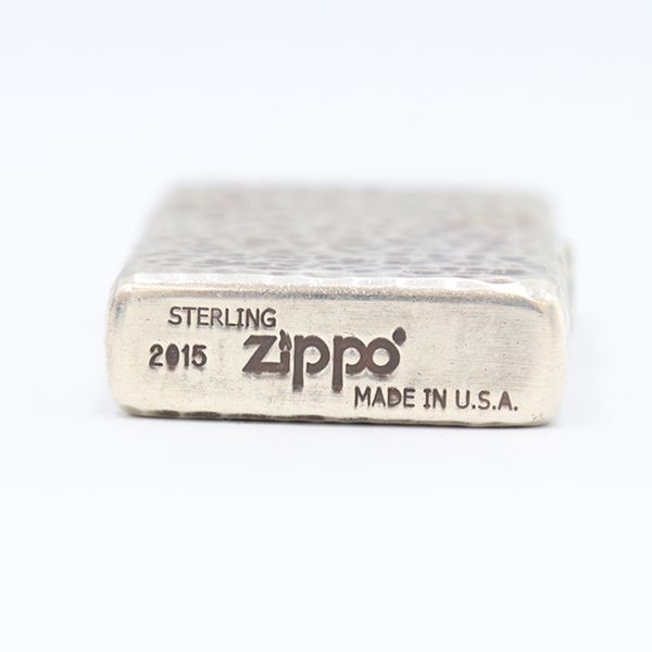 ジッポ ZIPPO ハンマートーン ライター スターリング 槌目加工 箱 【yy】【中古】4000033800900116
