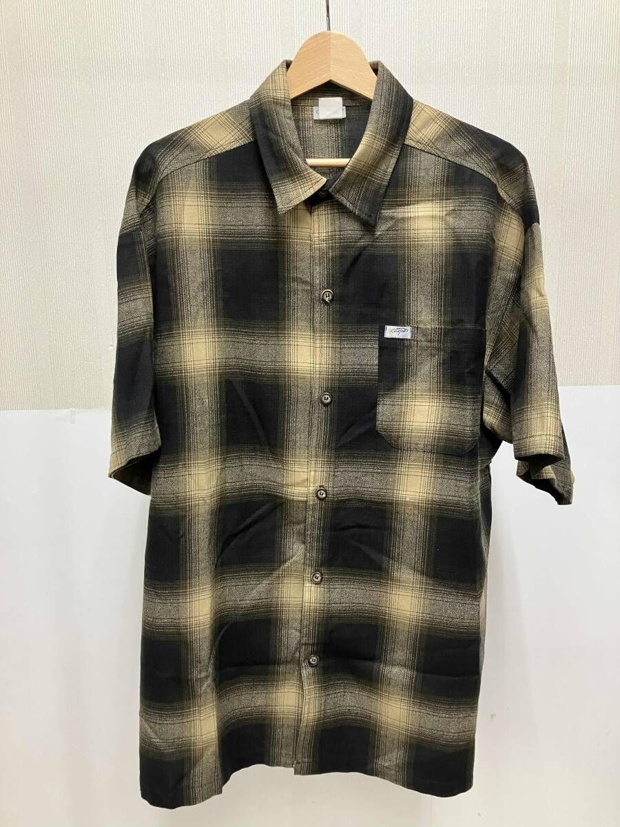 CalTop キャルトップ　メンズ　オンブレチェックシャツ 半袖シャツ　Lサイズ