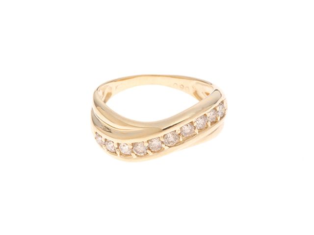 JEWELRY ジュエリー リング・指輪 K18イエローゴールド ダイヤモンド0.50ct 約4.0g 11号 207【中古】2141100657270