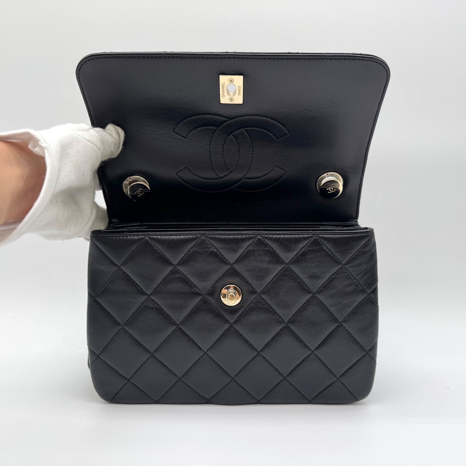 極美品✨CHANEL シャネル ショルダーバッグ トップハンドル マトラッセ