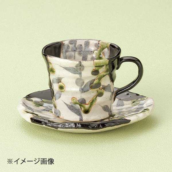 【新品】黒織部コーヒー碗皿 6,967円