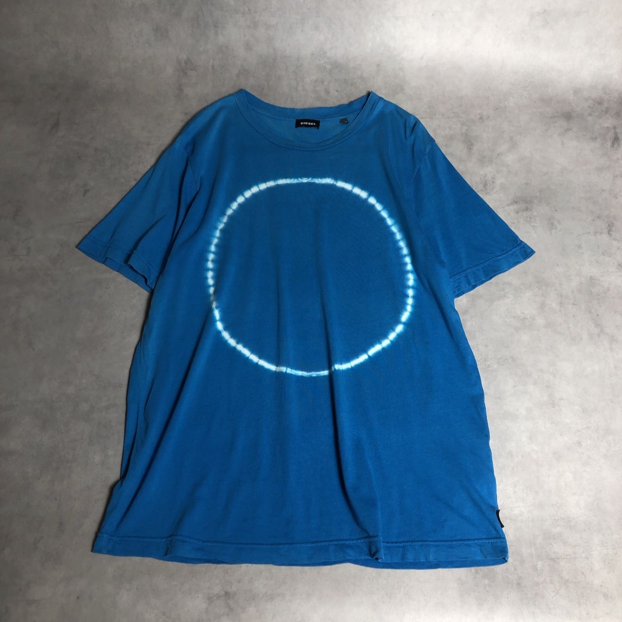 HQ206◇DIESEL : タイダイ染めTシャツ◇XS◇ブルー系 ディーゼル 