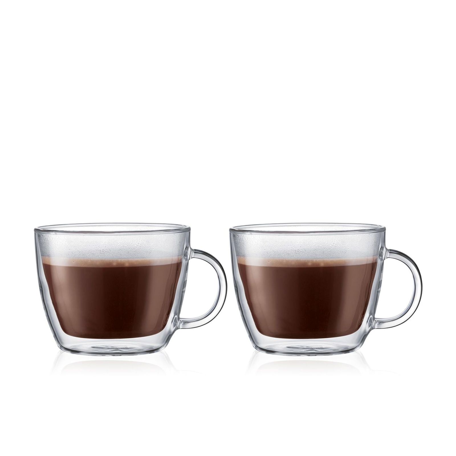 BODUM ボダム グラス コップ タンブラー BISTRO ビストロ ダブルウォール カフェラテカップ 450ml. 2個セット 保温保冷性 二重構造 耐熱ガラス 電子レンジ可 オーブン可 食洗器可 冷凍庫可 【正規品】 10608-10e 94546faf