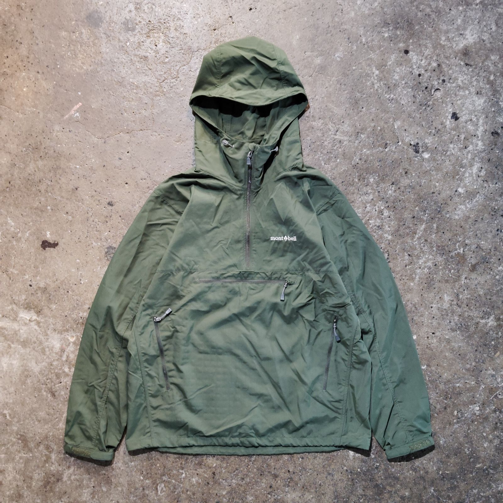 mont-bell O.D.アノラック M ダークグリーン モンベル ウインド