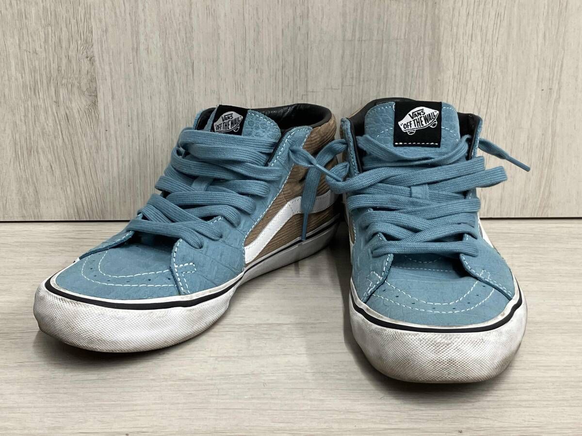 VANS×Supreme バンズ シュプリーム スニーカー 27cm Sk8 mid コーデュロイ クロコダイル ブルー系×ブラウン 6,907円