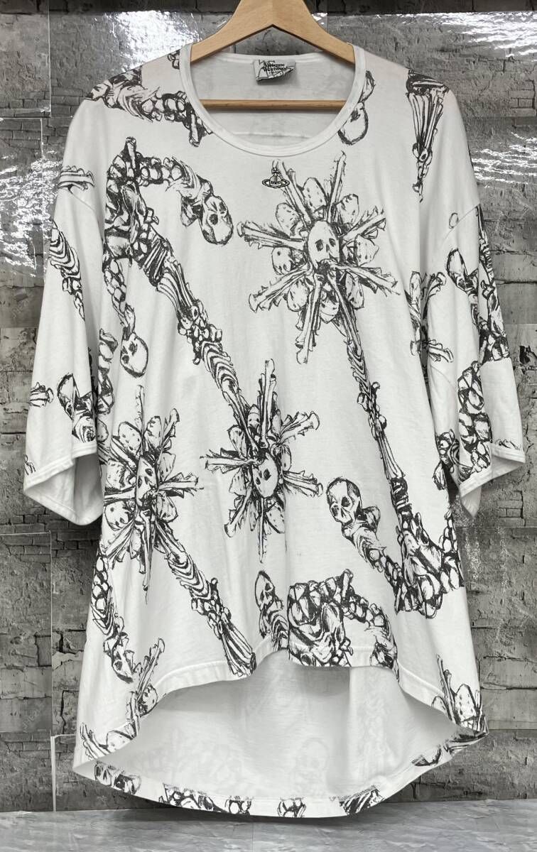 VIVIENNE WESTWOODヴィヴィアンウエストウッド 半袖Tシャツ VW-M1-86446 ホワイト フリーサイズ