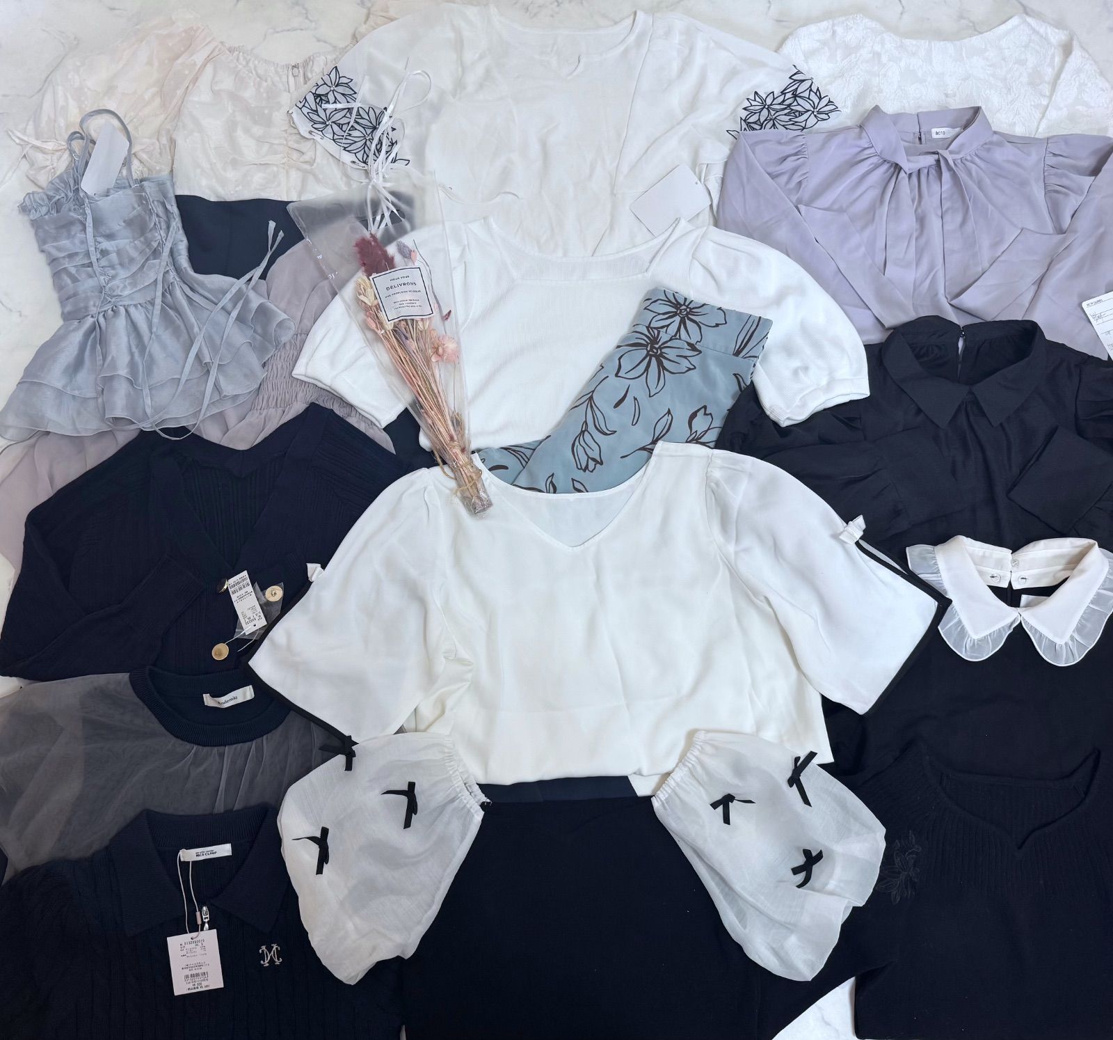 プロのイメコン診断付き⭐︎大人フェミニン♡リボン、花柄、レース、美人度アップ　レディース服コーデ売り　まとめて揃う◎届いてすぐ着られる　婚活　女子会　デート　推し活