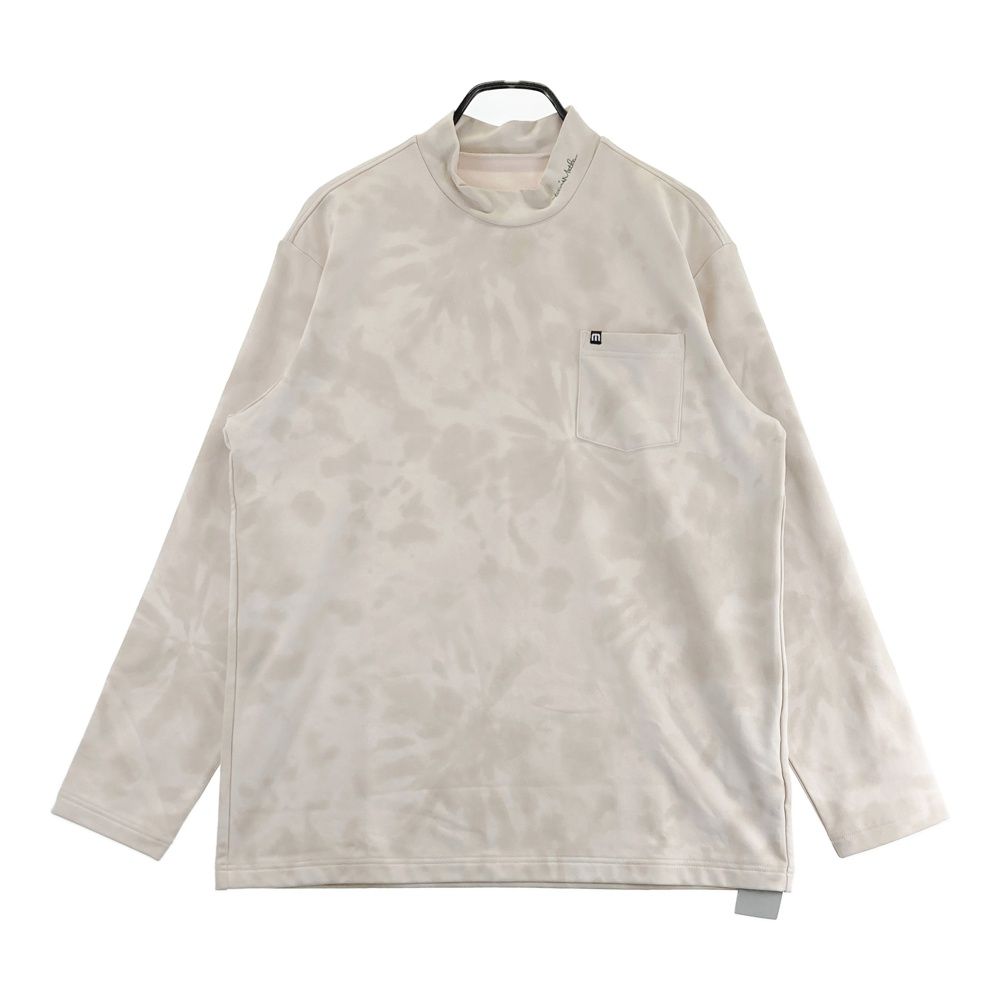 サイズ：2XL TRAVIS MATHEW トラビスマシュー ハイネック 長袖Tシャツ 総柄 ベージュ系 [240101707691] ゴルフウェア メンズ ストスト