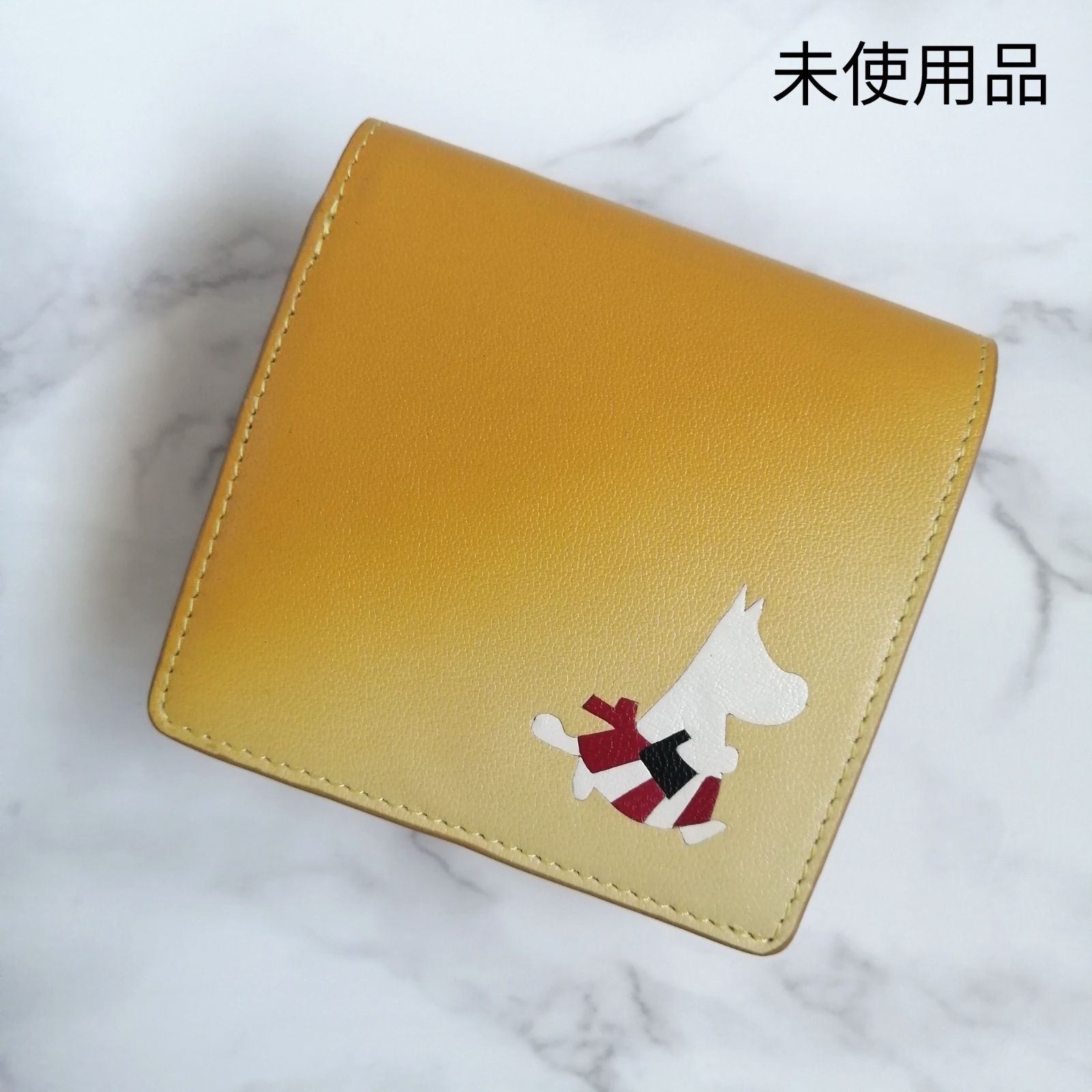 未使用☆マザーハウス 二つ折り財布 ムーミンコラボ イエロー