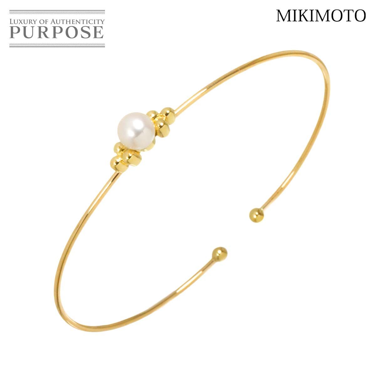 ミキモト MIKIMOTO アコヤ真珠 6.3mm ブレスレット 17cm K18 YG イエローゴールド 750 パール Akoya Pearl Bracelet 90319469
