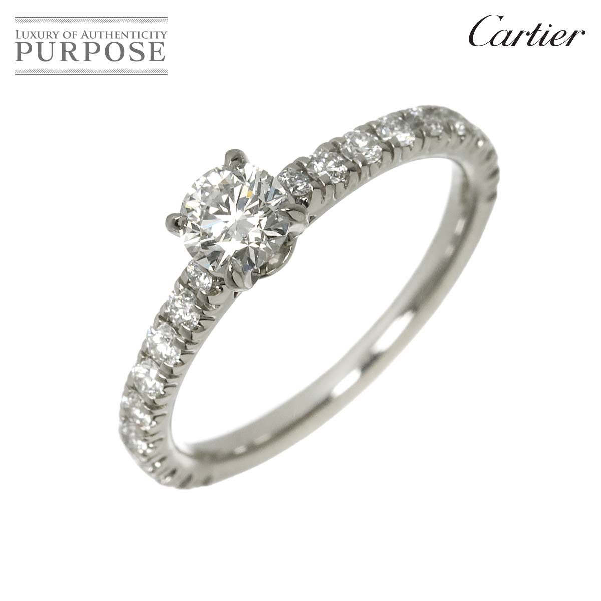 カルティエ Cartier エタンセル ハーフ #47 リング ダイヤ 0.30ct Pt プラチナ 指輪 Diamond Ring【証明書付き】 90320577