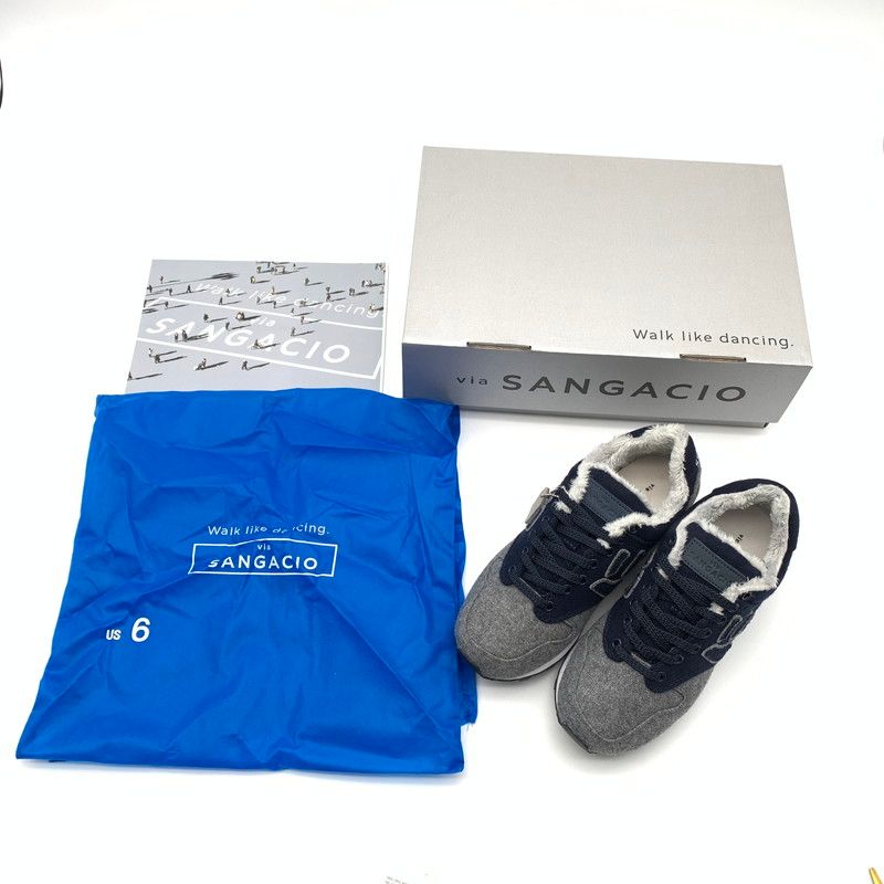 中古美品】 via SANGACIO にゅ～ず Tweed スニーカー 靴 【162-260601