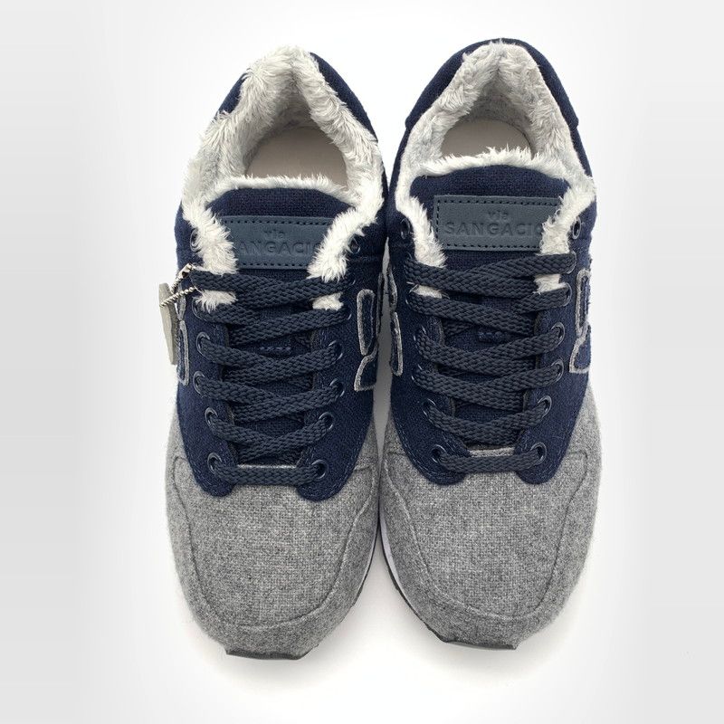 中古美品】 via SANGACIO にゅ～ず Tweed スニーカー 靴 【162-260601