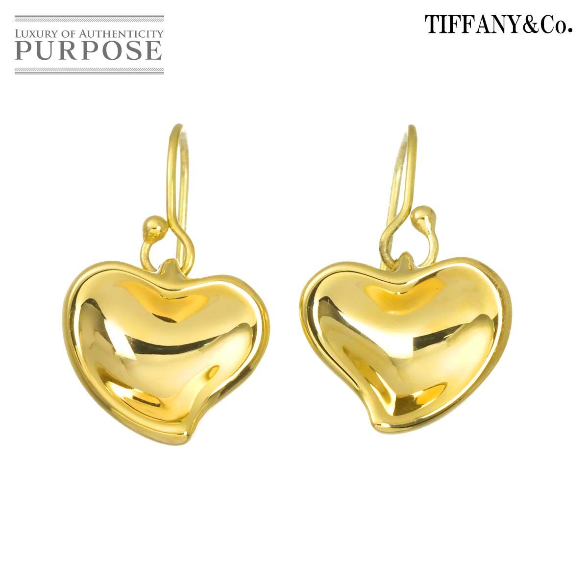 ティファニー TIFFANY&Co. フルハート ピアス K18 YG イエローゴールド 750 Earrings Pierced 90320936