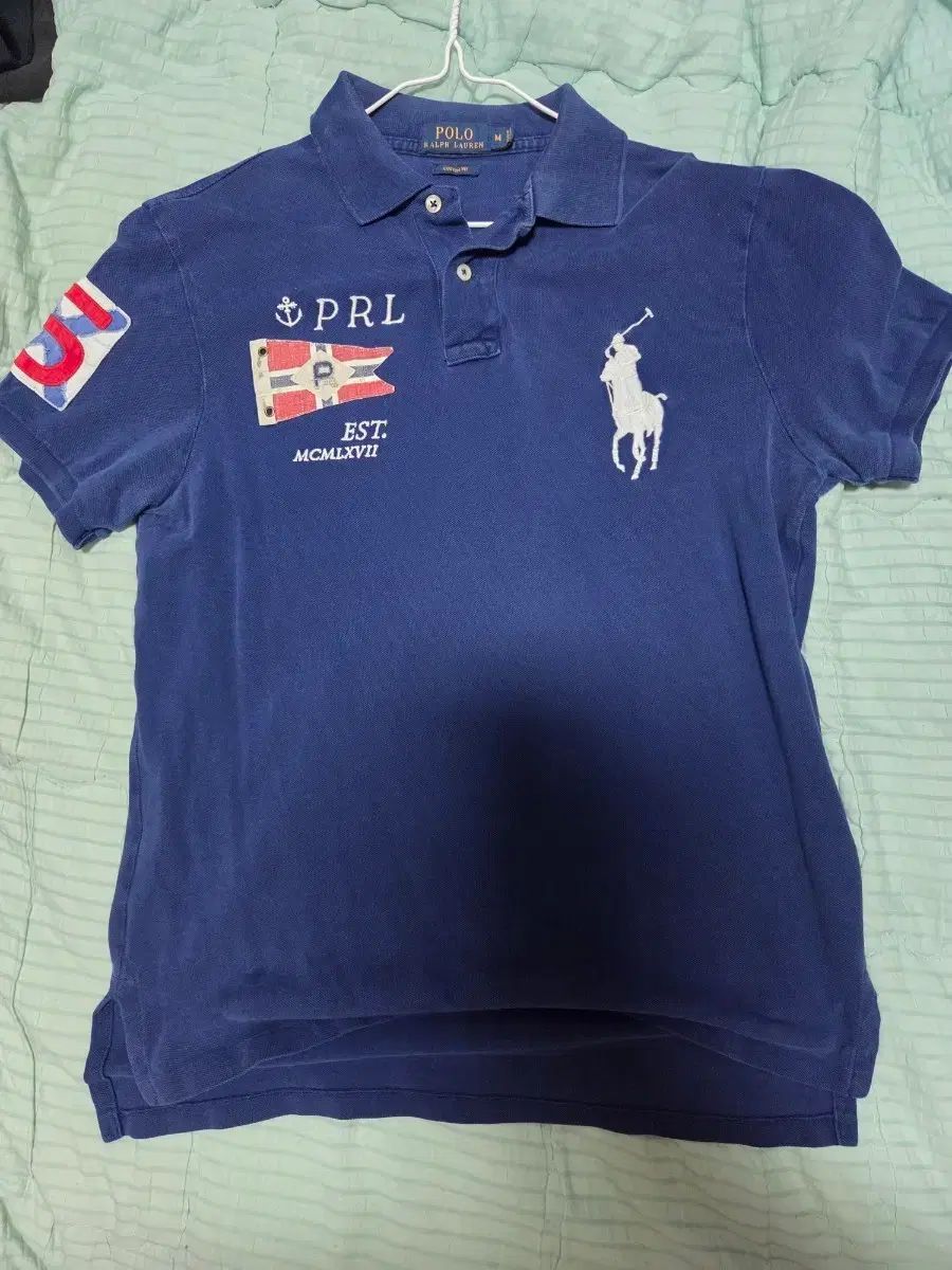 ビックポニー ポロ ラルフローレン ネイビー 半袖 カラーTシャツ M
