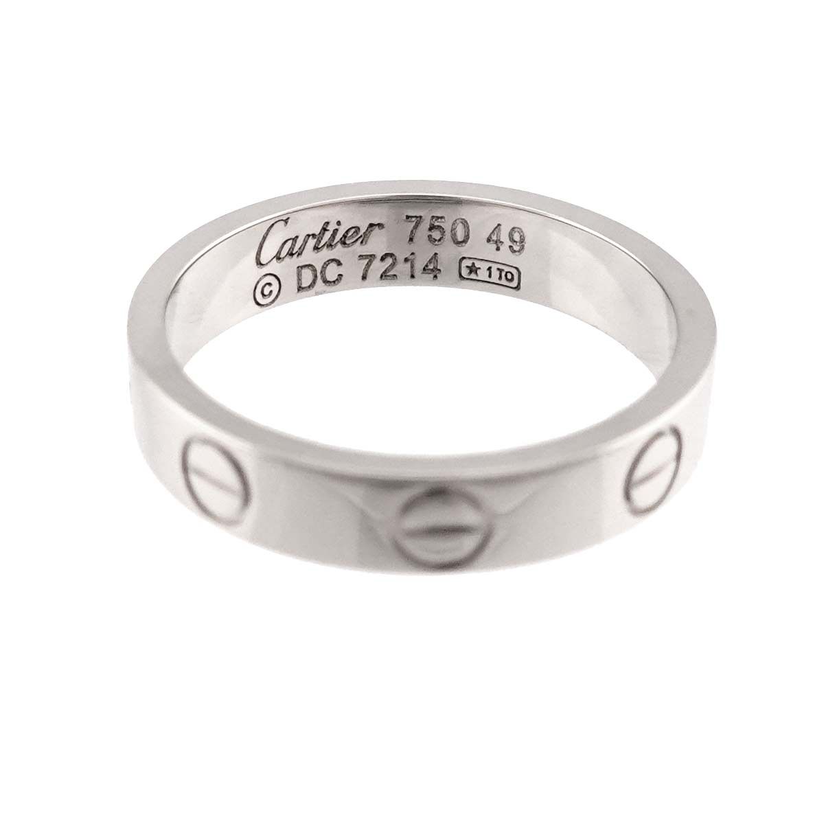 カルティエ Cartier ミニラブ #49 リング K18 WG ホワイトゴールド 750 