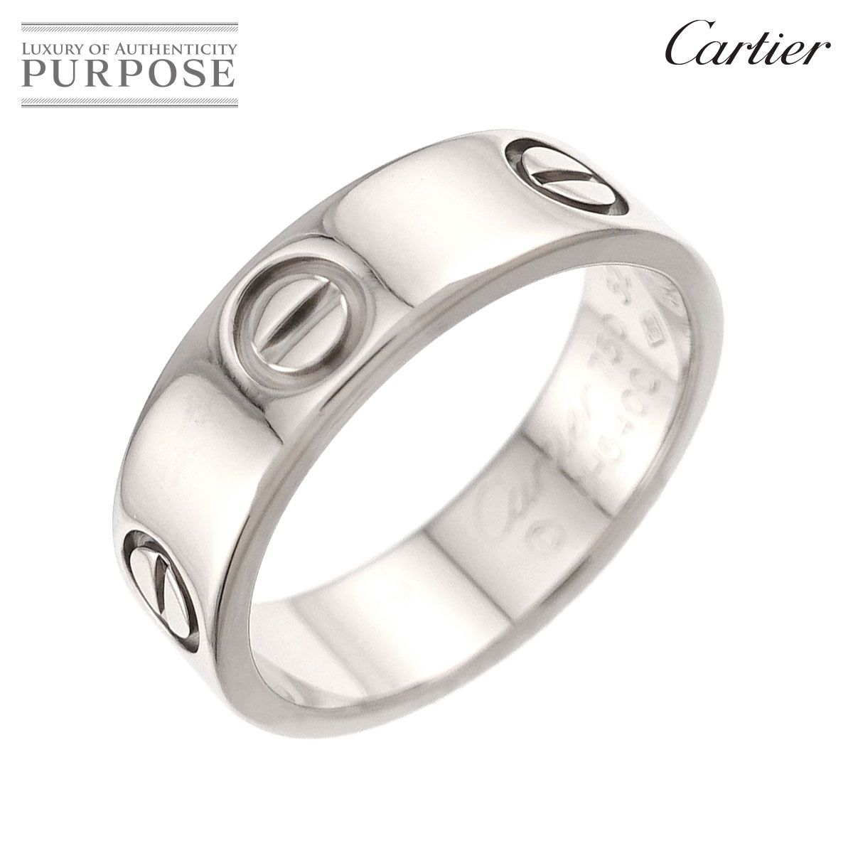 カルティエ Cartier ラブ #52 リング K18 WG ホワイトゴールド 750