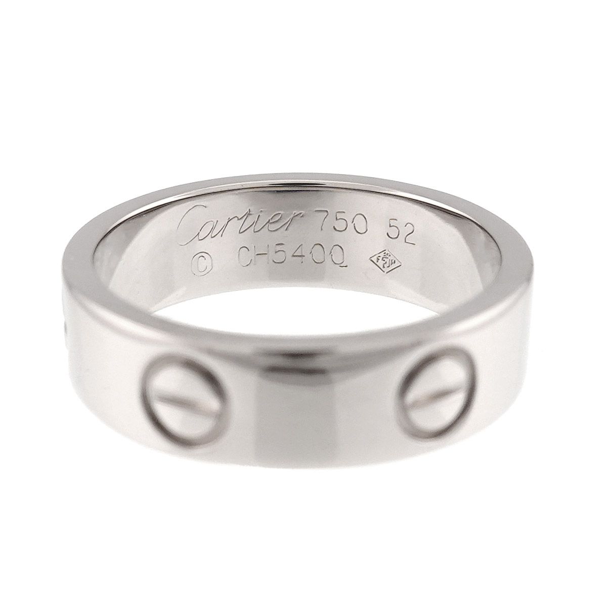 カルティエ Cartier ラブ #52 リング K18 WG ホワイトゴールド 750