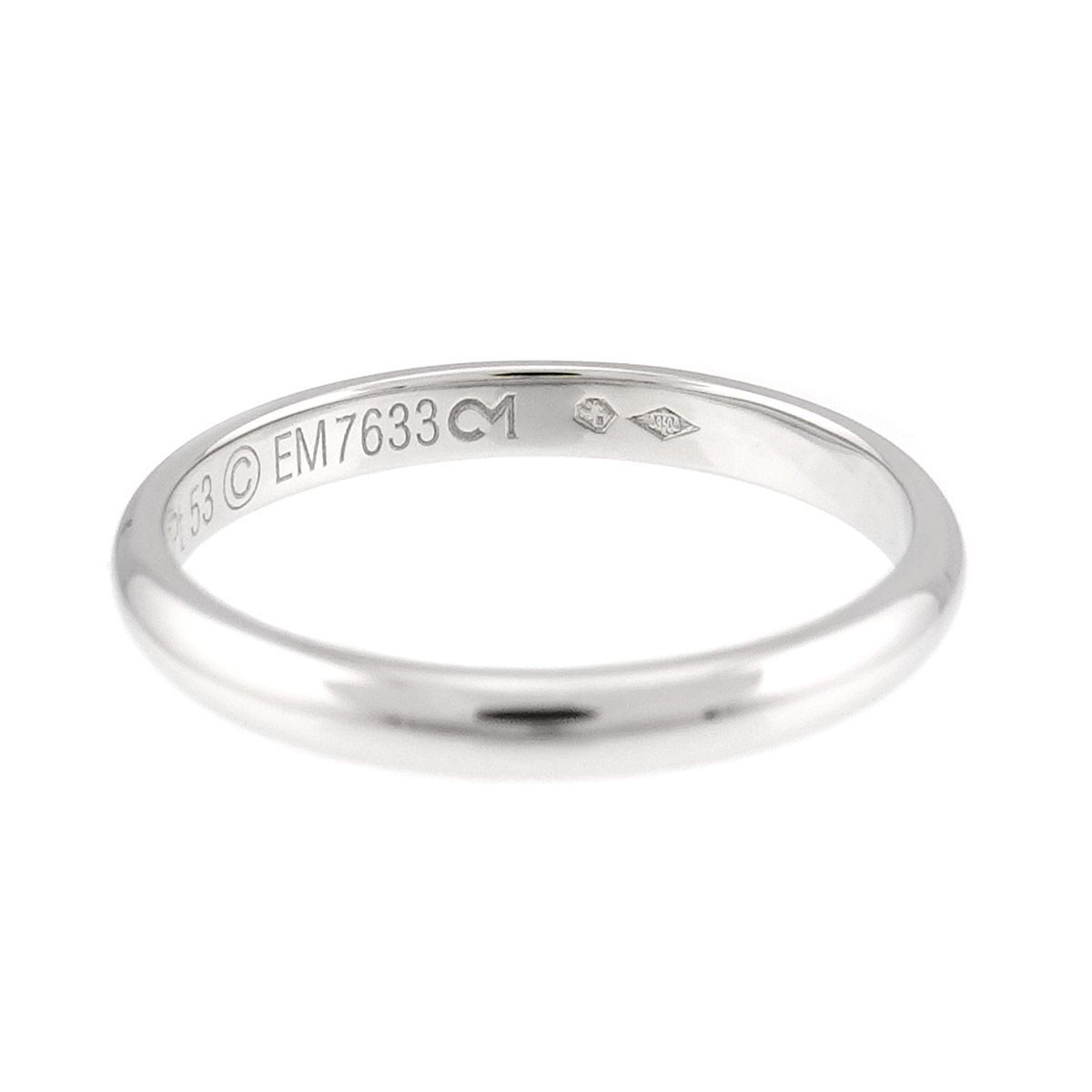 カルティエ Cartier 1895 クラシック #53 リング 幅2.5mm Pt プラチナ