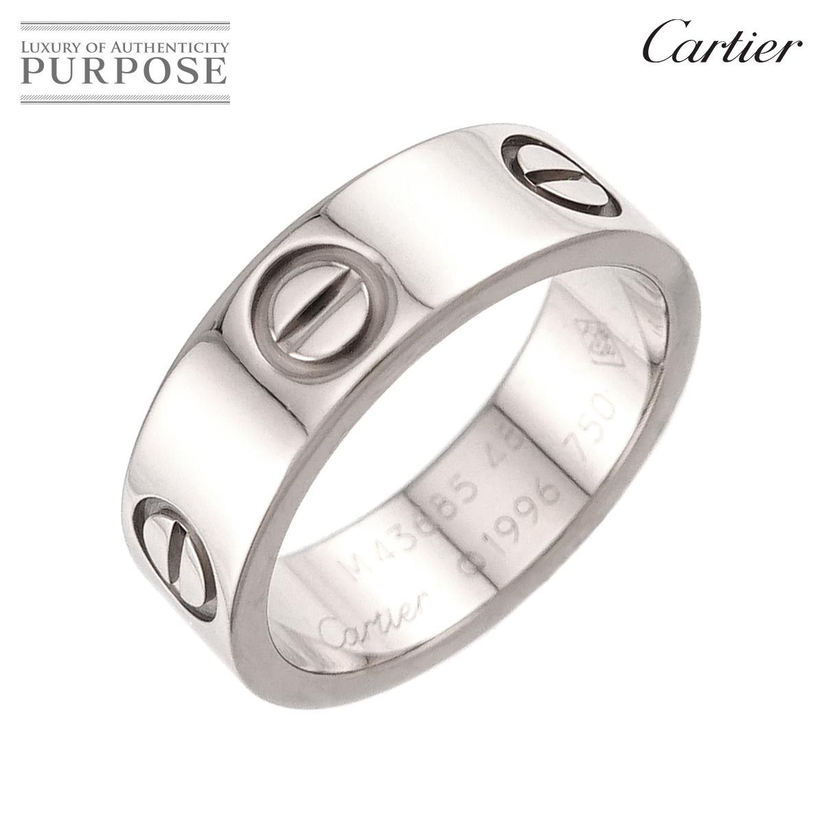 Cartierリング カルティエ Cartier ラブ クラシック #48 リング K18 WG ホワイト