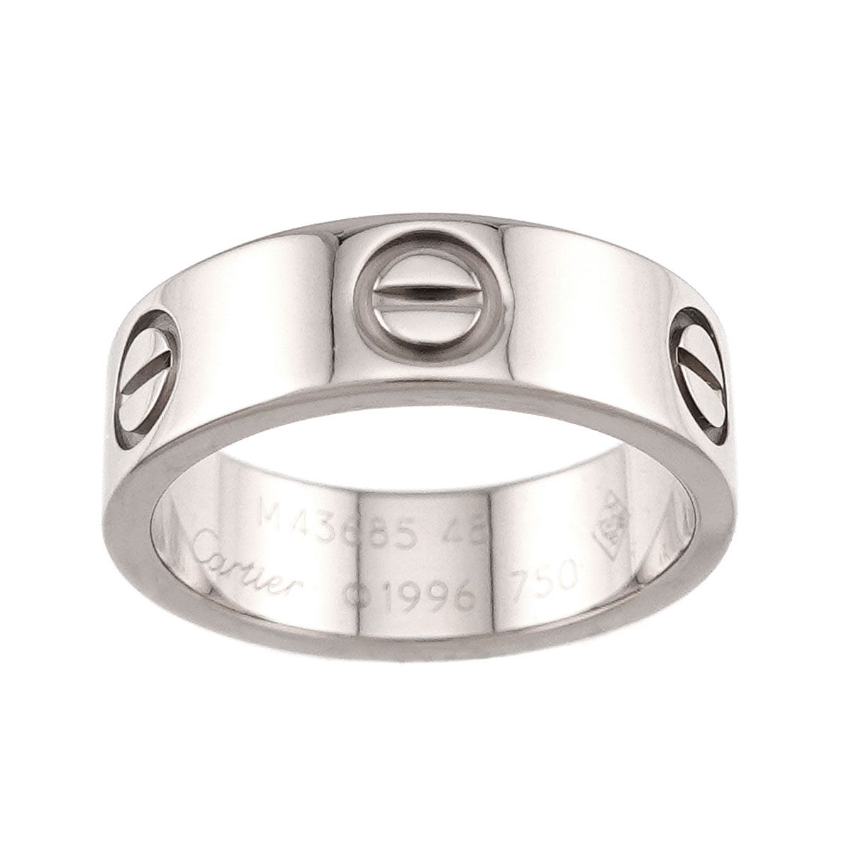 カルティエ Cartier ラブ クラシック #48 リング K18 WG ホワイト 