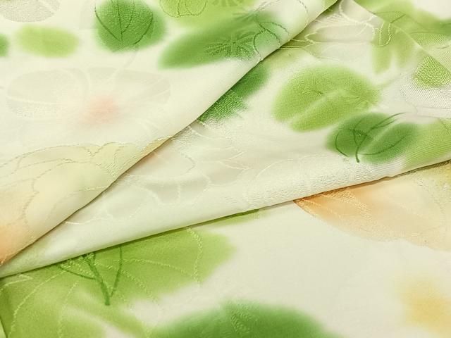 平和屋着物▽上質な小紋　単衣　草花文　暈し染め　正絹　逸品　AABI7638jh 33,800円