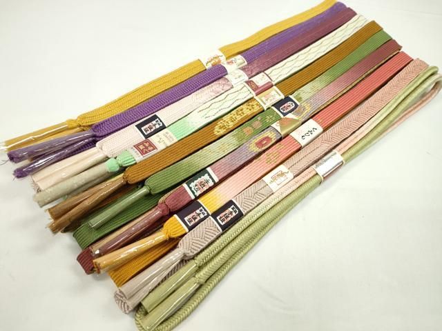 平和屋着物●和装小物　帯締め10本セット　高麗組　奈良組　金銀糸　逸品　未使用　CABF7484ju