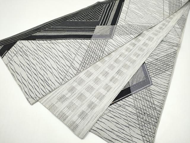 平和屋着物●両面　全通柄袋帯　幾何学文様　正絹　逸品　CABH4941hy 20,878円